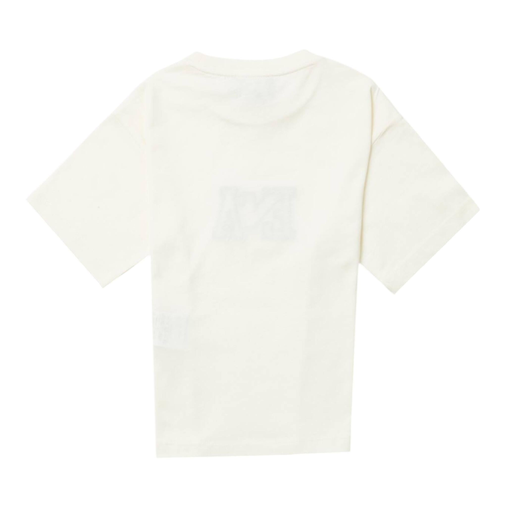 Emporio Armani T-Shirt Girocollo Tinta Unita con Logo per Bambina 3D4TJ6 PANNA EMPORIO ARMANI 