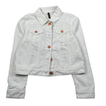 Manila Grace Giubbino In Denim Tinta Unita per Bambina MG2696 BIANCO MANILA GRACE 