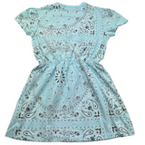 Saint Barth Abito Mezza Manica Tinta Unita Stampa Fantasia per Bambina LEILA AZZURRO SAINT BARTH 