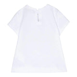 Monnalisa T-Shirt Tinta Unita Girocollo con Stampa  per Bambina 39C604 BIANCO MONNALISA 