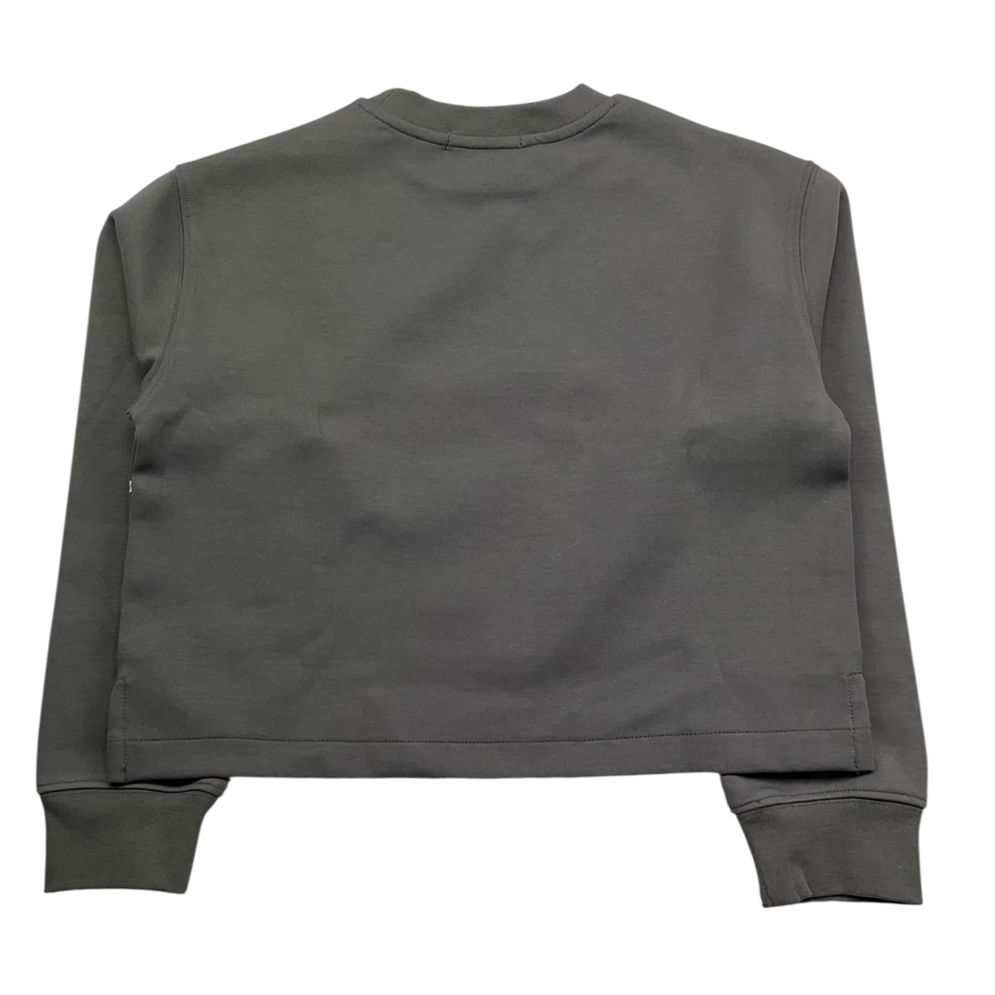 Calvin Klein Felpa Chiusa Girocollo Tinta Unita con Logo per Bambina IG0IG02482 GRIGIO CALVIN KLEIN 