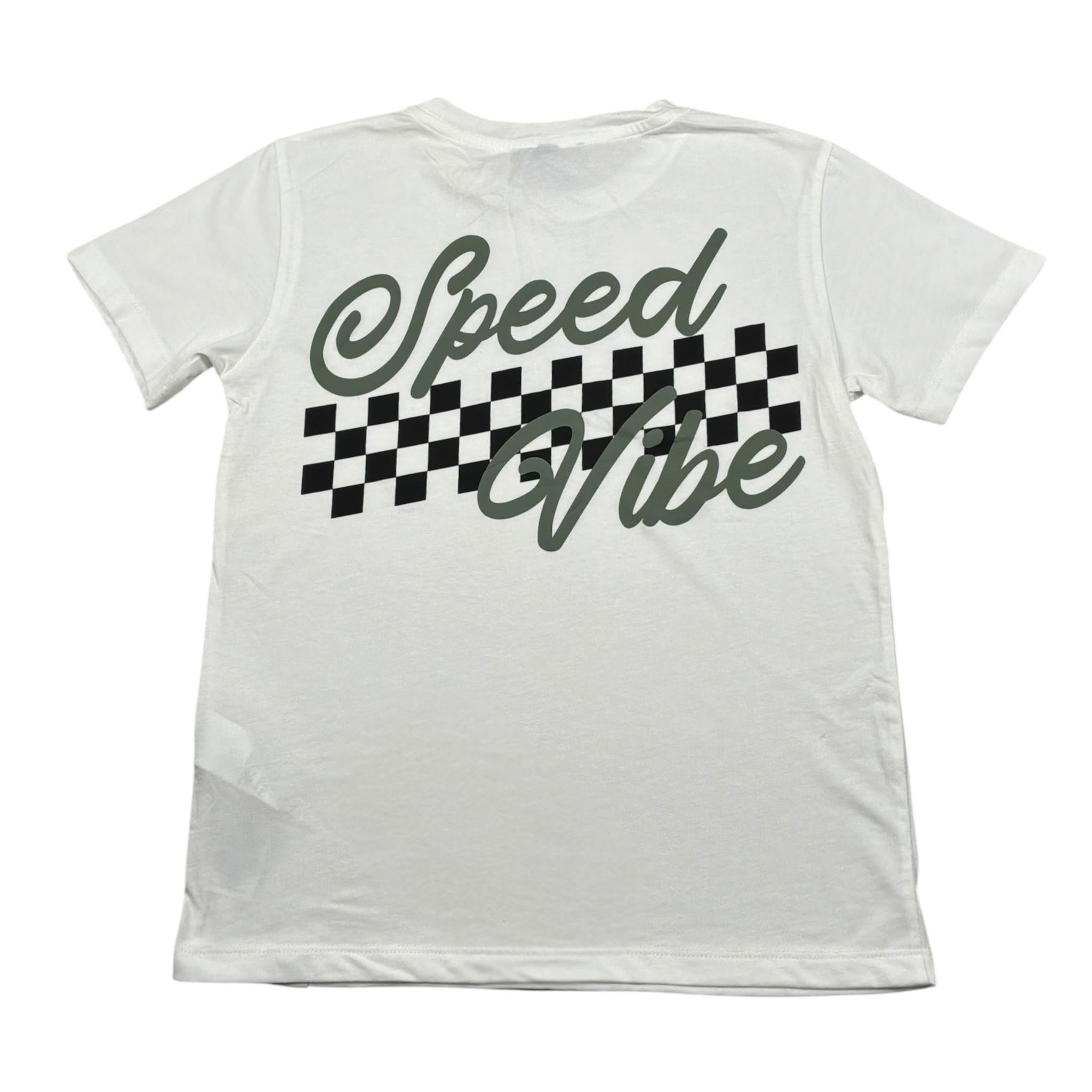 Please T-Shirt Girocollo Tinta Unita con Stampa per Bambino MBF2030B72X BIANCO PLEASE 