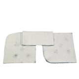 BARCELLINO set 3pz tinta unita con ricami Bianco per Neonato 1273AII BIANCO BARCELLINO 