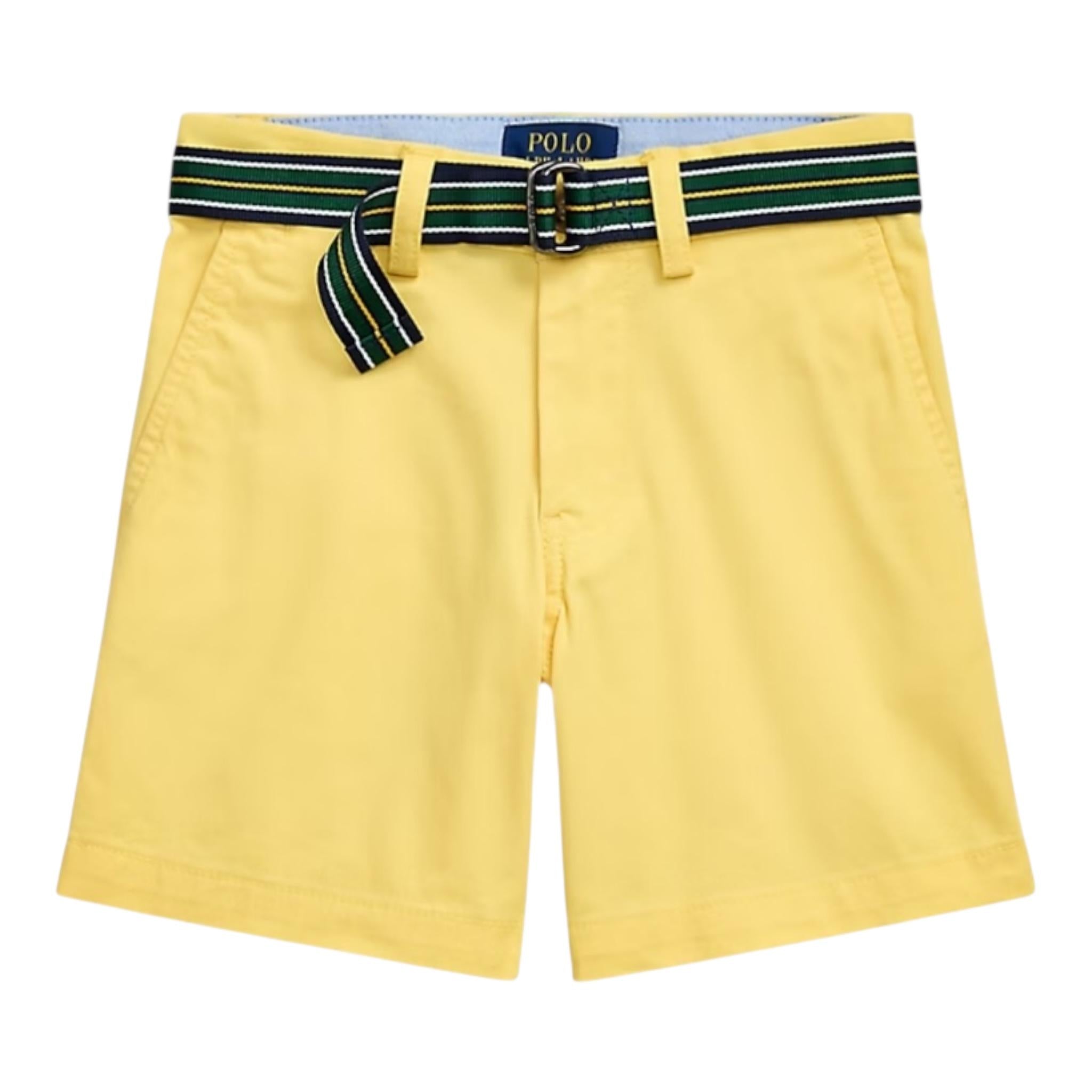 Ralph Lauren Bermuda Tinta Unita con Cintura per Bambino 322863960015 GIALLO RALPH LAUREN 
