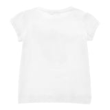 Monnalisa T-Shirt Girocollo Tinta Unita con Brillantini per Bambino 193607 BIANCO MONNALISA 