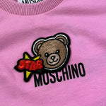 Moschino Pagliaccetto Mezza Manica Girocollo per Neonata MWY022 ROSA MOSCHINO 
