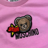 Moschino Pagliaccetto Mezza Manica Girocollo per Neonata MWY022 ROSA MOSCHINO 