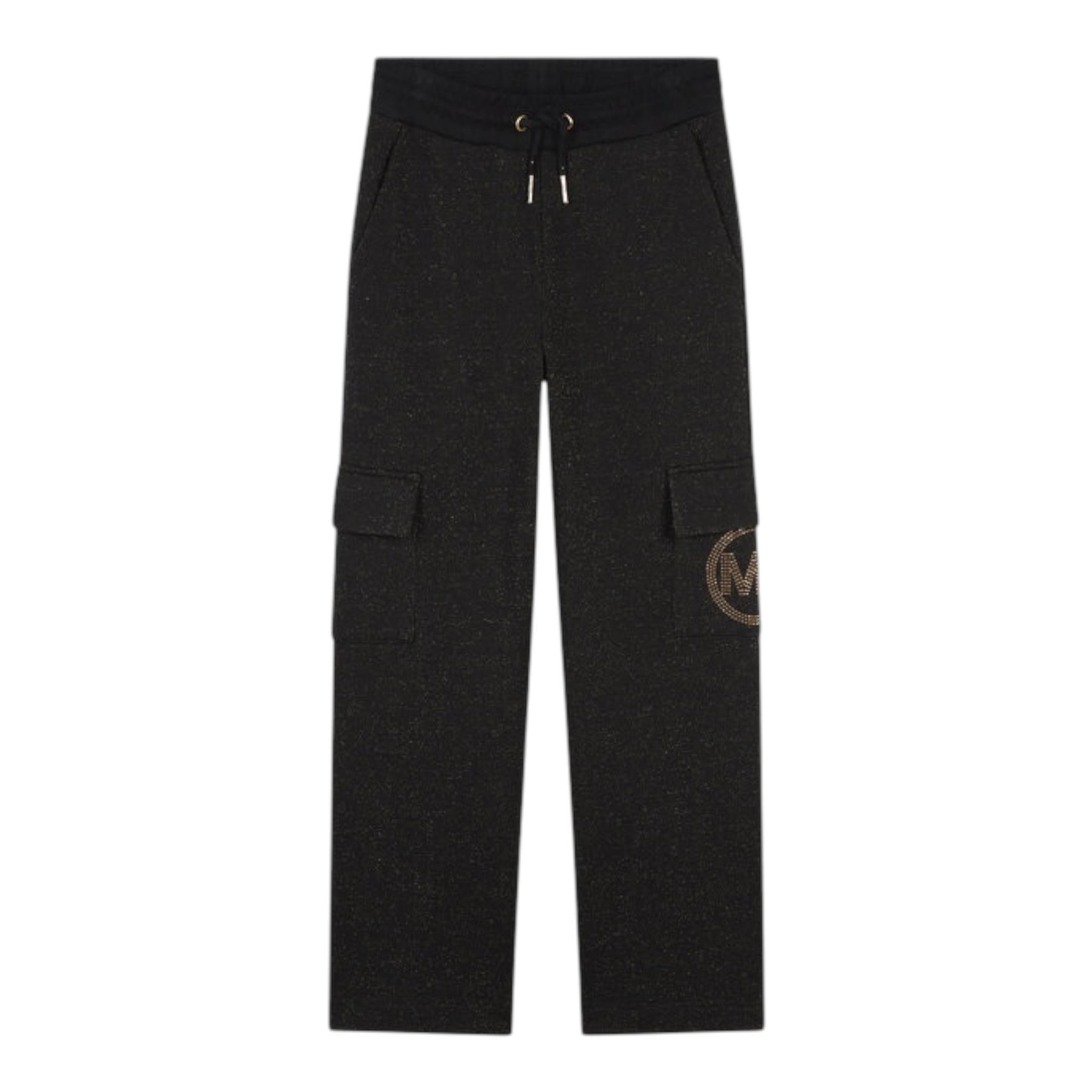 MICHAEL KORS pantalone tinta unita con elastico in vita Nero per Bambina R30183 NERO MICHAEL KORS 