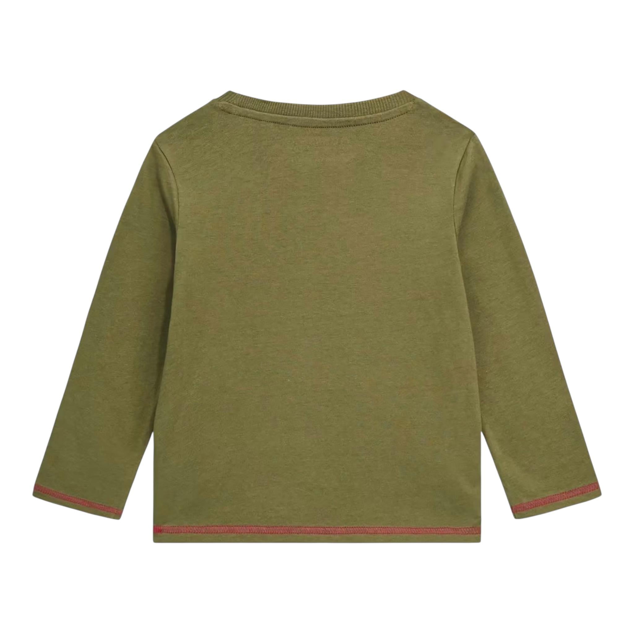 GUESS shirt girocollo tinta unita con stampa Verde per Neonata N4YI18K8HM4N VERDE GUESS 