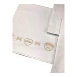 LE BEBE' set 3 pezzi lenzuola tinta unita cn ricami Bianco per Neonata LBG5941 BIANCO LE BEBE' 