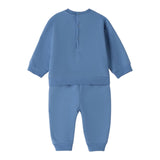 Minibanda Completo 2 Pezzi Felpa-Pantalone Tinta Unita per Neonato 3B655 CELESTE MINIBANDA 