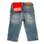 Diesel Jeans Tinta Unita con Girovita Regolabile per Neonato K00238 AZZURRO DIESEL 