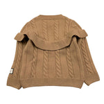 DOU DOU maglia tinta unita con balze Marrone per Bambina DV9A20 MARRONE DOU DOU 