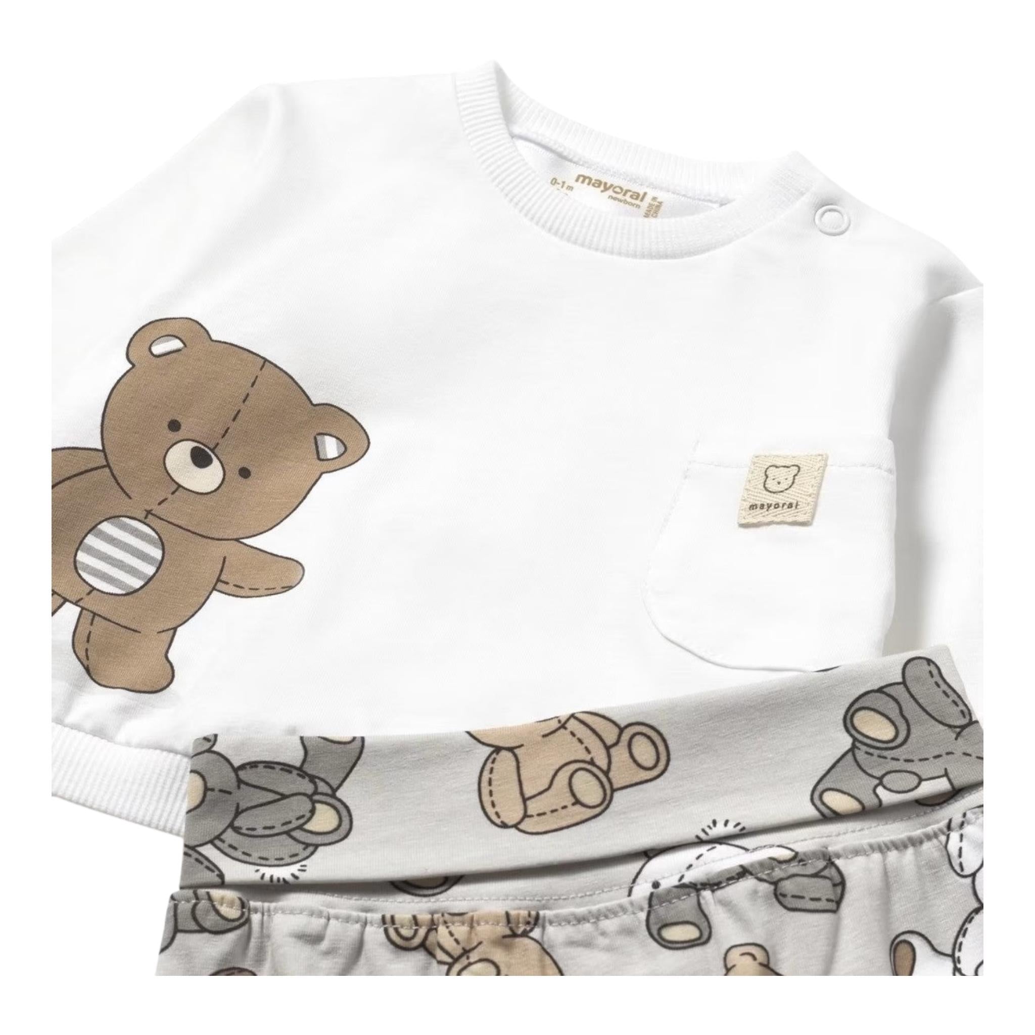 Mayoral Completo 2 Pezzi Shirt-Ghettina per Neonato 1559 BIANCO/BEIGE MAYORAL 