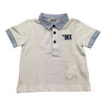 Bikkembergs Polo Mezza Manica Tinta Unita con Colletto In Contrasto per Neonato BK2184 BIANCO BiKKEMBERGS 