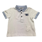 Bikkembergs Polo Mezza Manica Tinta Unita con Colletto In Contrasto per Neonato BK2184 BIANCO BiKKEMBERGS 