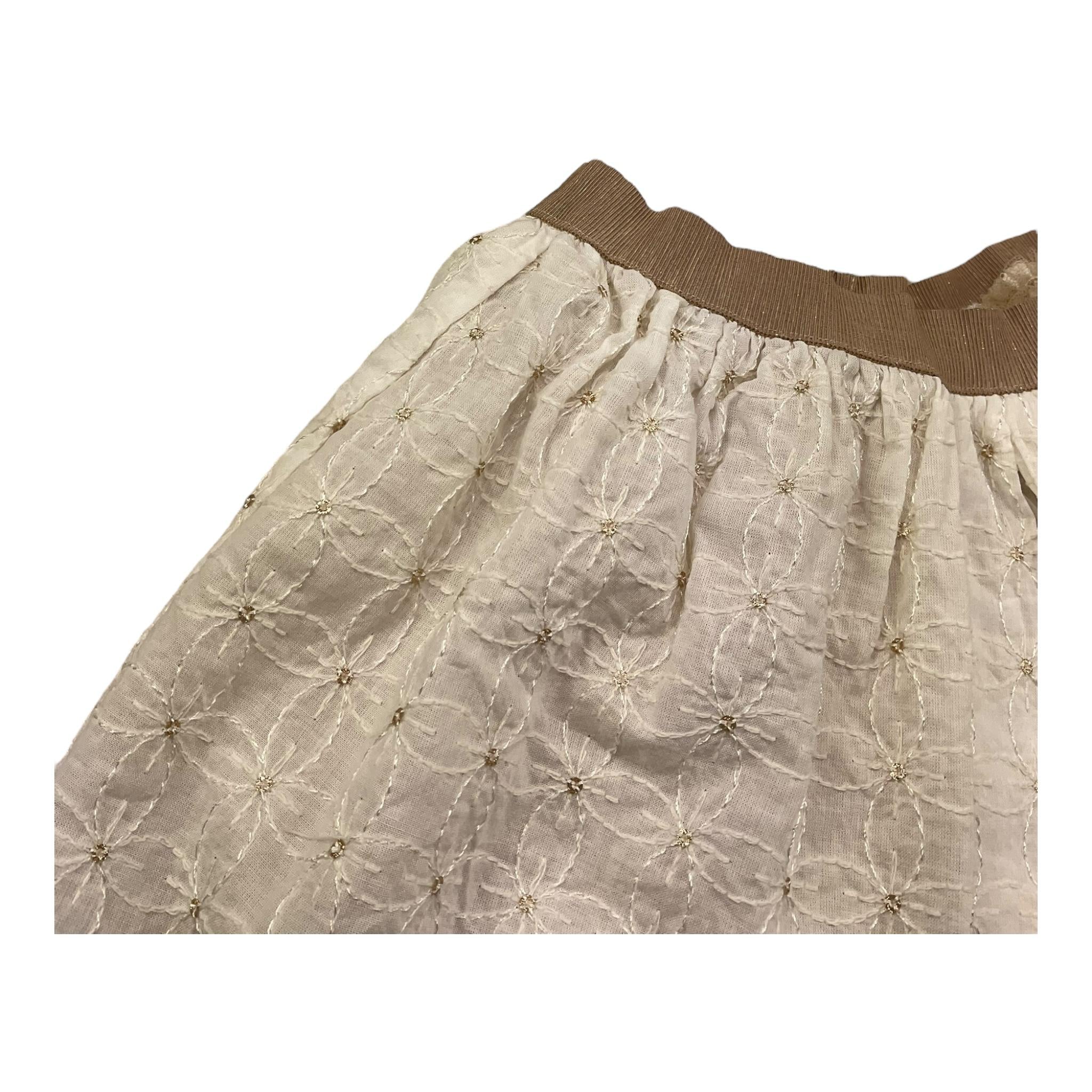 Zhoe & Tobiah Gonna Tinta Unita con Elastico In Vita per Bambina LYB3F PANNA ZHOE & TOBIAH 