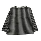 Dou Dou Camicia Manica Lunga Tinta Unita Con Ricami Grigio Per Neonata