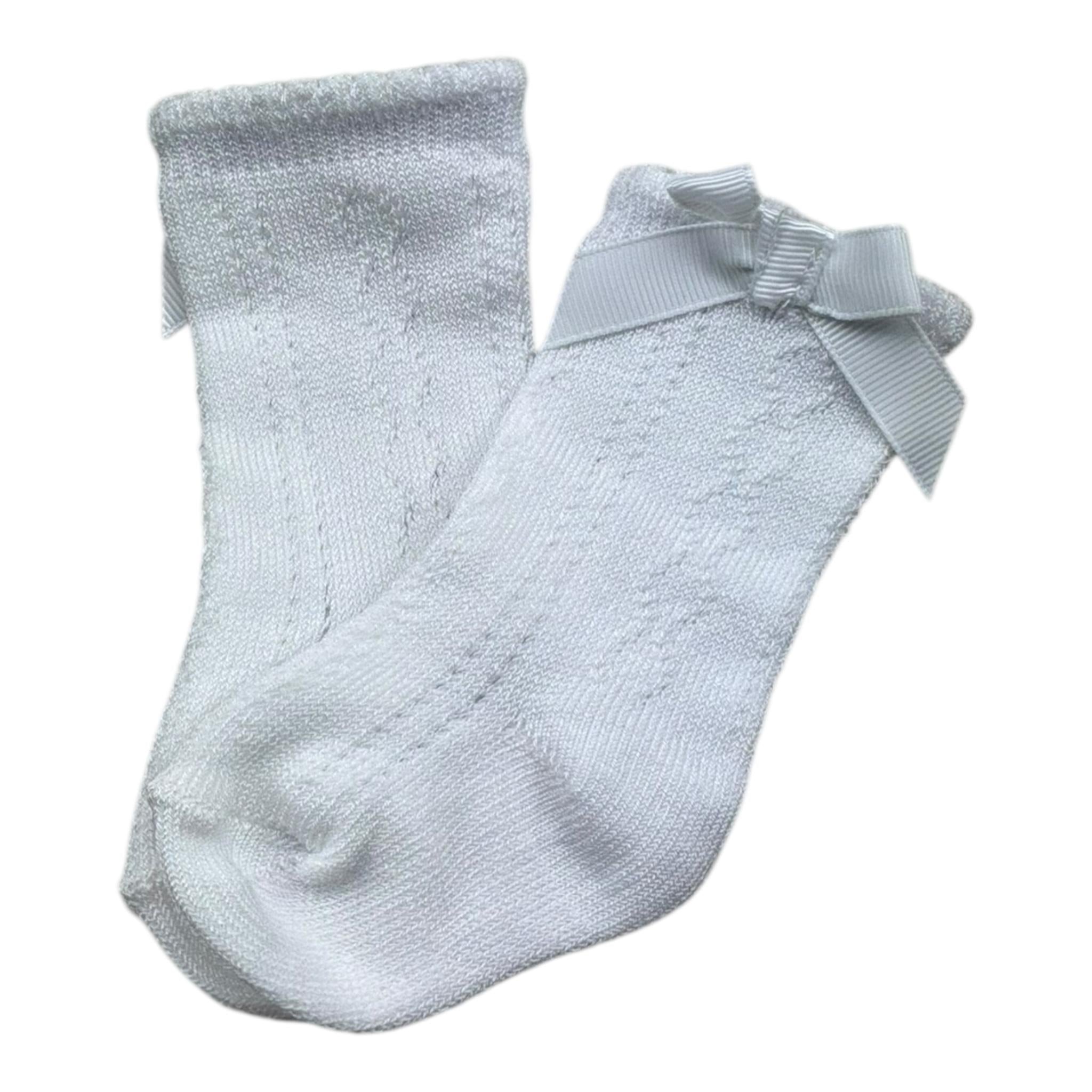 Mayoral Calzini Tinta Unita con Fiocco per Neonata 9595 BIANCO MAYORAL 