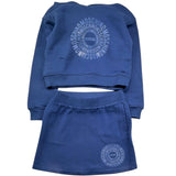 Moschino Completo 2 Pezzi Felpa-Gonna Tinta Unita per Bambina HDG01Q BLU MOSCHINO 