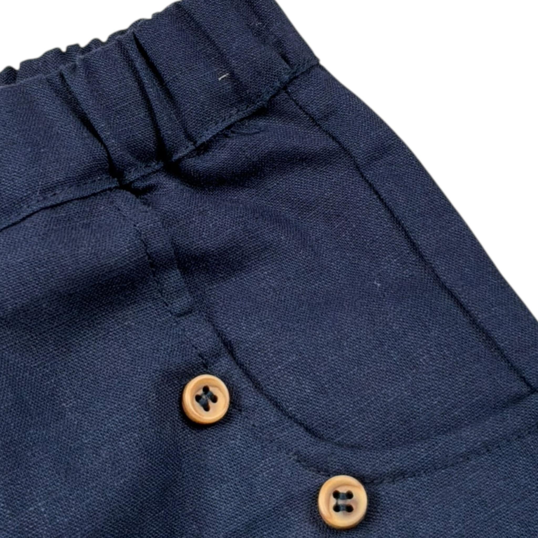 Babyvip Pantalone Tinta Unita con Elastico In Vita per Neonato T7767 BLU BABYVIP 