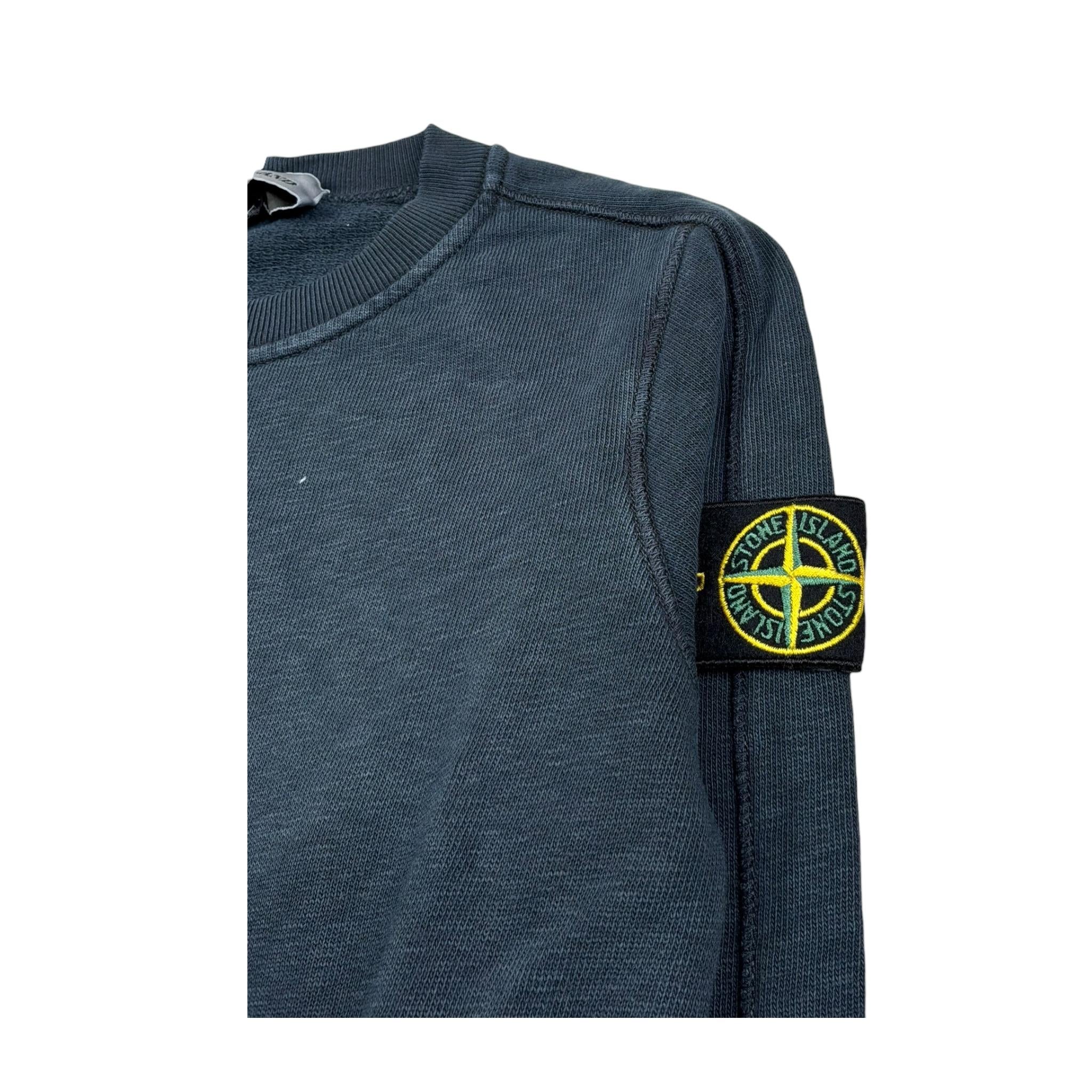 Stone Island Felpa Chiusa Girocollo Tinta Unita per Bambino K1S166100011J BLU STONE ISLAND 
