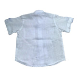 Manuel & Frank Camicia Mezza Manica Tinta Unita con Stampa per Neonato MF3255I BIANCO MANUEL & FRANK 