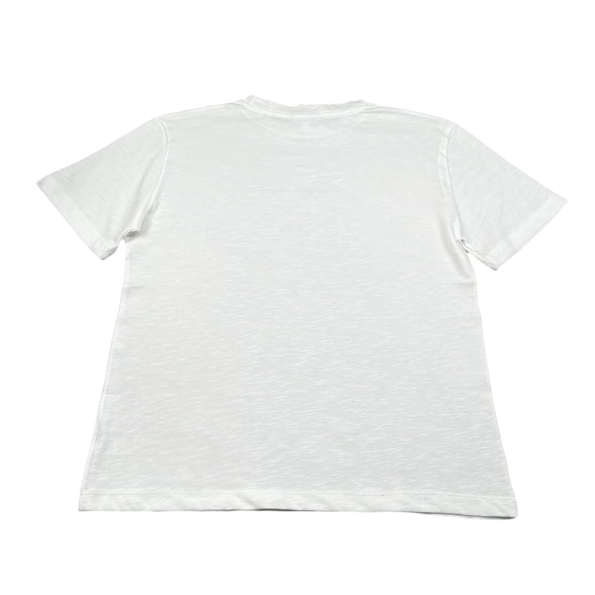 Lalalu' T-Shirt Girocollo Tinta Unita con Stampa per Bambino TSL130PB BIANCO LALALU' 