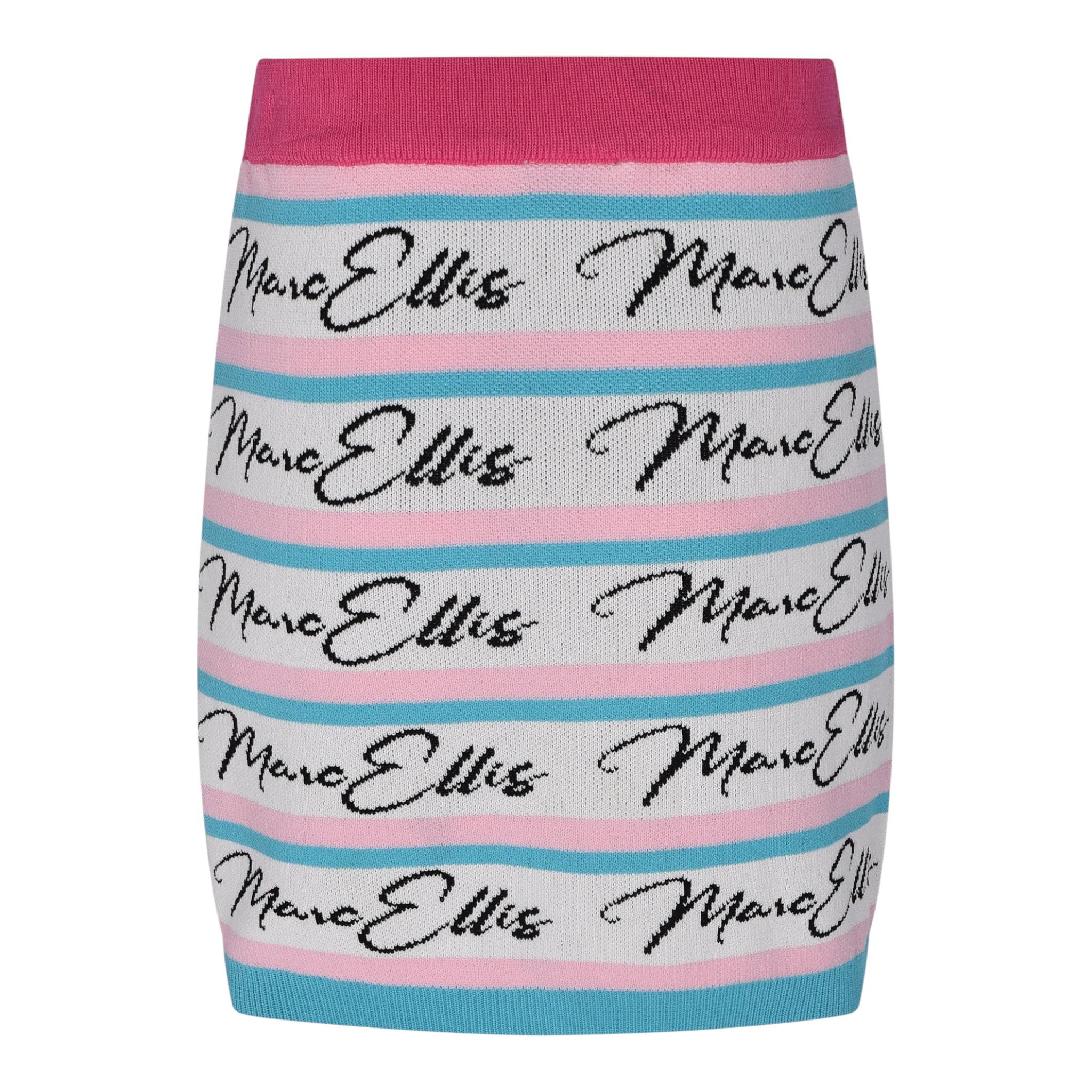 Marc Ellis Gonna tinta unita con Stampa Bianco per Bambina JMJSK01202X BIANCO MARC ELLIS 