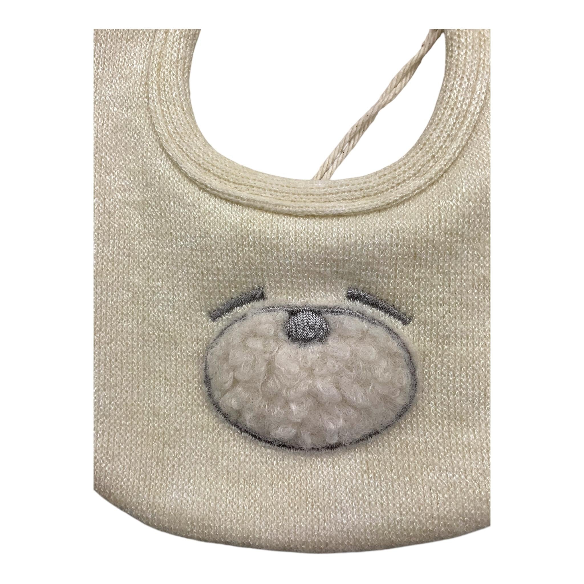 NANAN bavetta tinta unita con stampa Panna per Neonato I203041P PANNA NANAN 