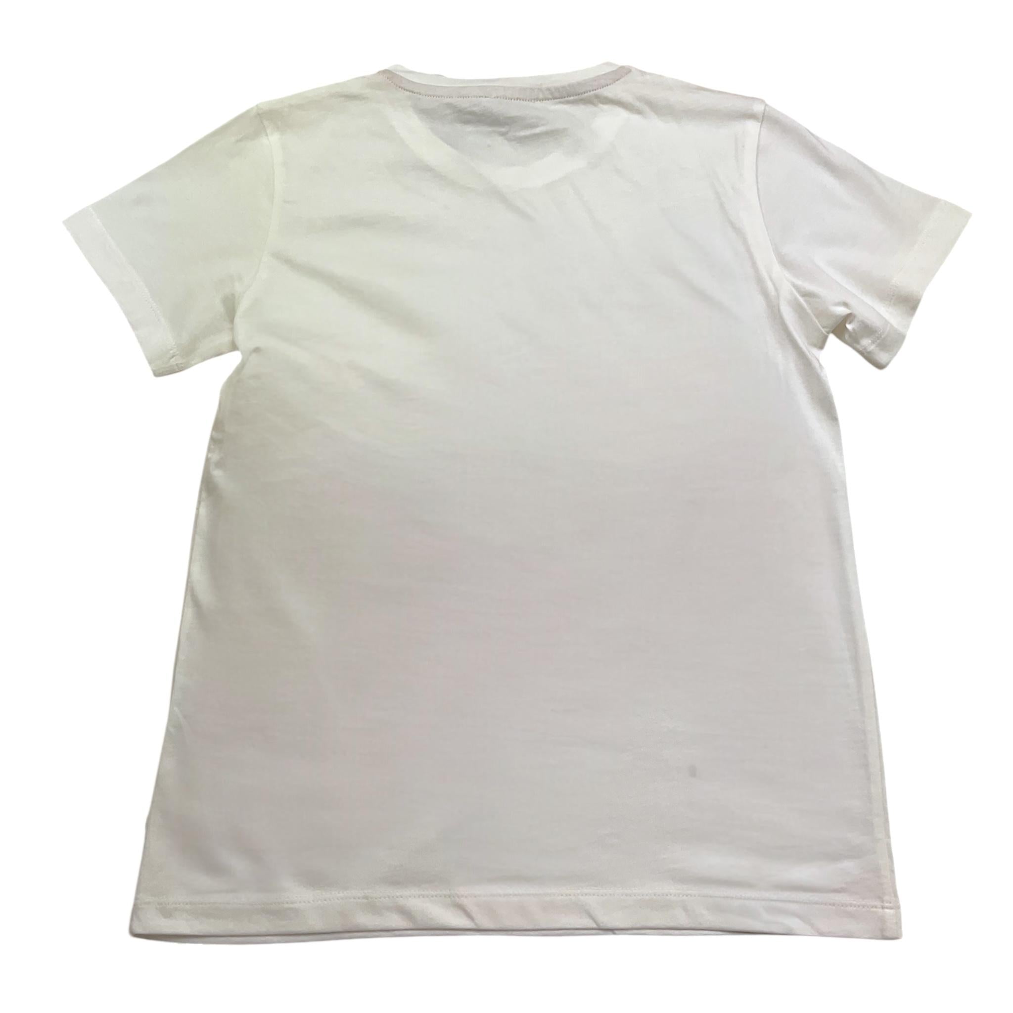 Liu Jo T-Shirt Girocollo Tinta Unita con Taschino per Bambino QA3096 BIANCO LIU JO 