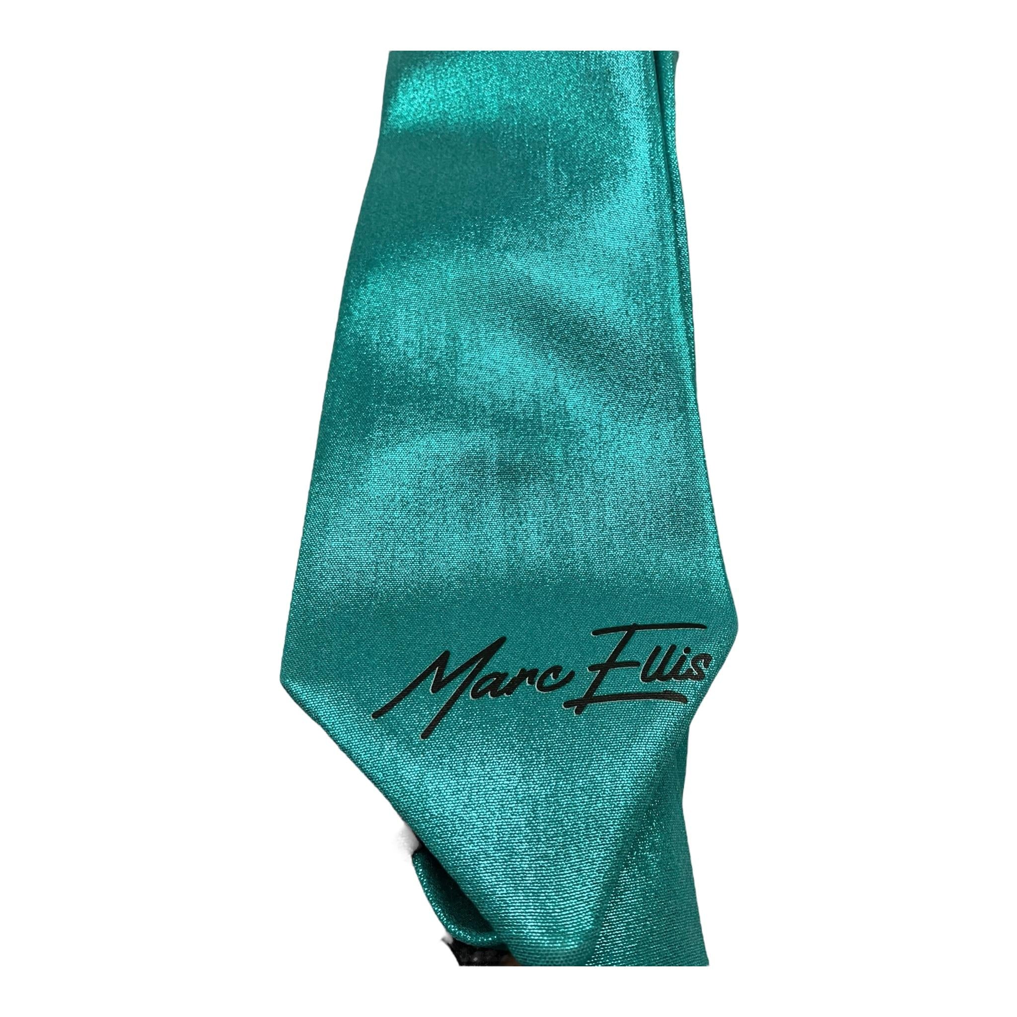 Marc Ellis Cravatta Tinta Unita con Logo per Bambina JMJAC01178 TURCHESE MARC ELLIS 