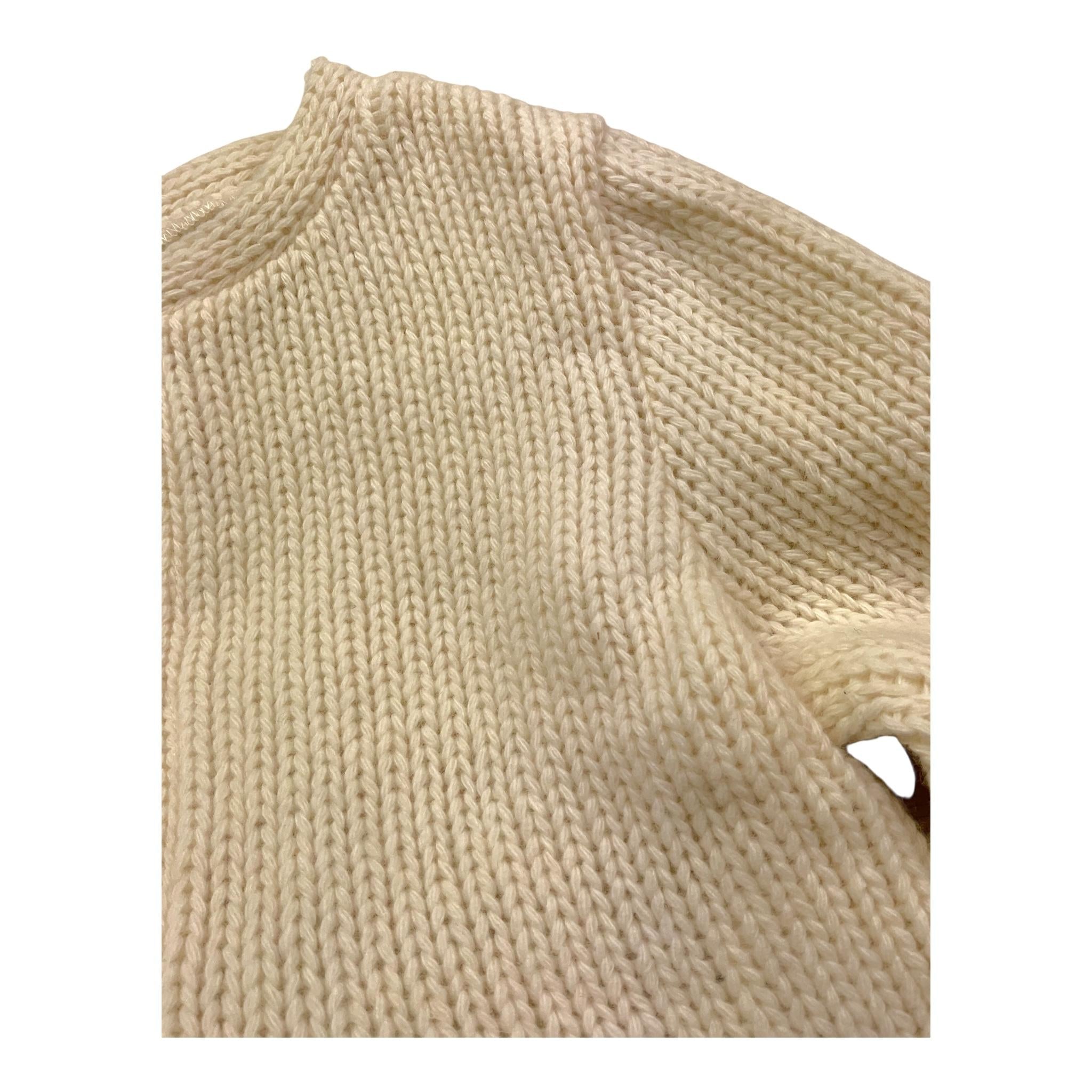 DOU DOU cardigan tinta unita con rouches Panna per Bambina DV9A00X PANNA DOU DOU 