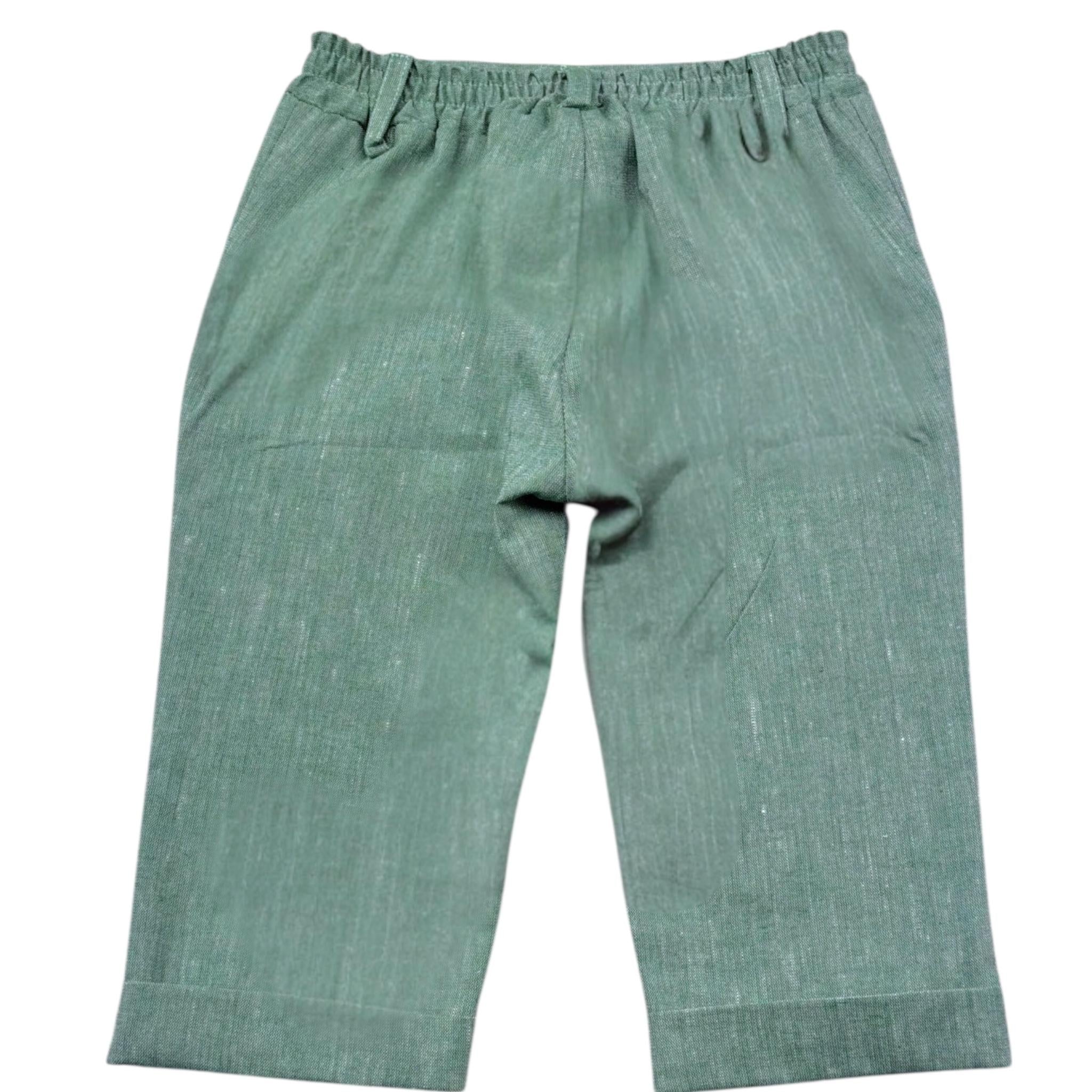 Le Bebe' Pantalone Tinta Unita con Elastico In Vita per Neonato LBB5341 VERDE LE BEBE' 