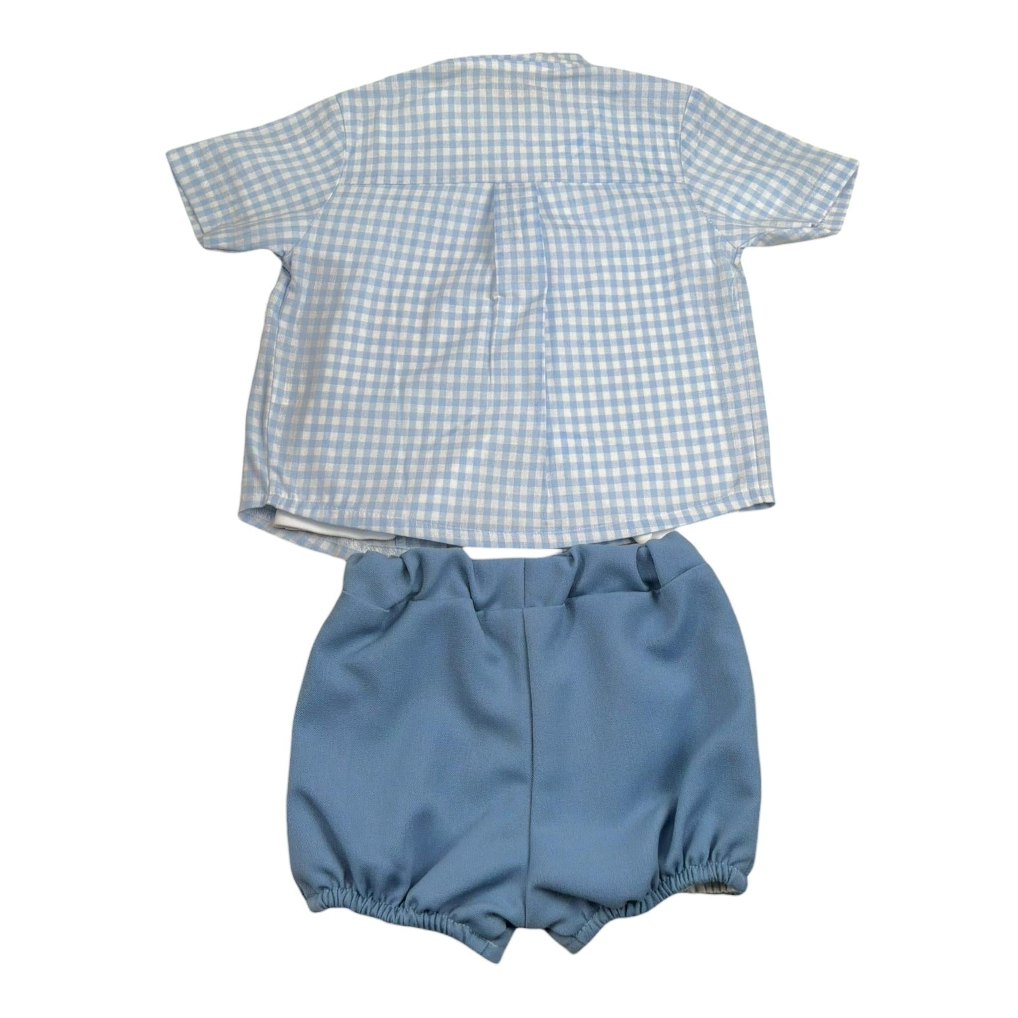 Valentina Bebes Completo 3 Pezzi T-Shirt-Camicia-Bermuda per Neonato LOVE20 AZZURRO VALENTINA BEBES 