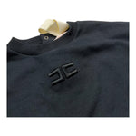 ELISABETTA FRANCHI felpa girocollo tinta unita con applicazioni fiocchi Nero per Neonata EGFE049N NERO ELISABETTA FRANCHI 