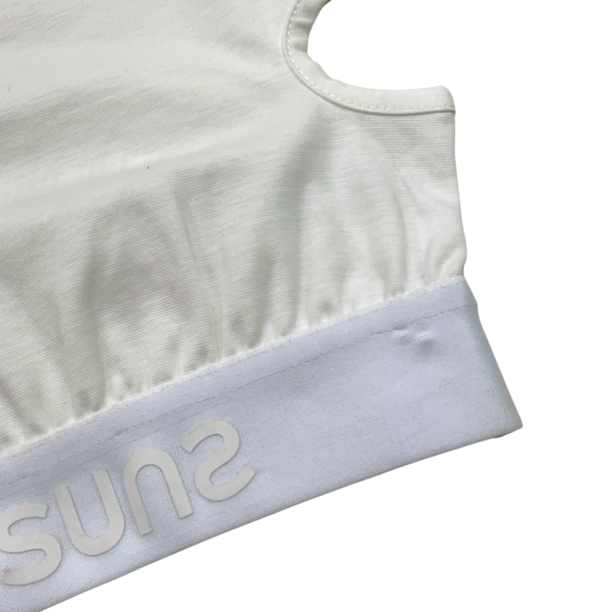 Suns  Top Tinta Unita con Elastico per Bambina CNS5102D BIANCO SUNS 