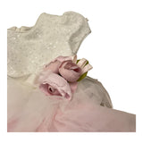 Monnalisa Abito Mezza Manica con Gonna Tulle per Neonata 73E900 BIANCO MONNALISA 