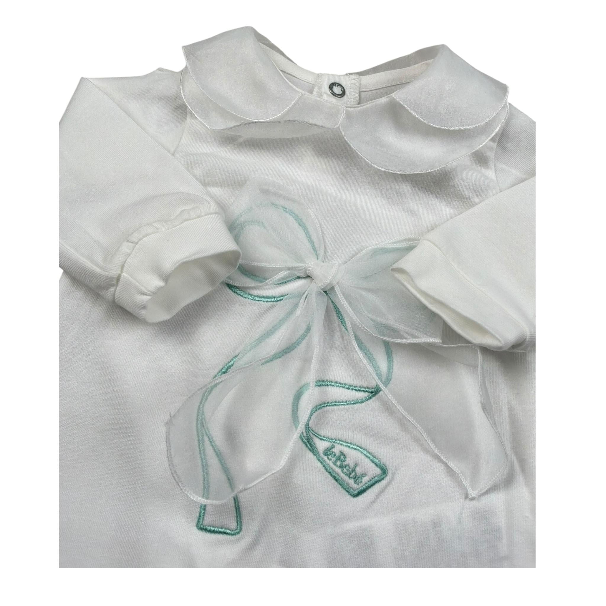 Le Bebe Tutina Manica Lunga Tinta Unita per Neonata LBG5617 BIANCO LE BEBE 