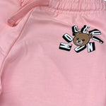 Moschino Pantalone Tinta Unita con Stampa per Bambina HDP06Z ROSA MOSCHINO 