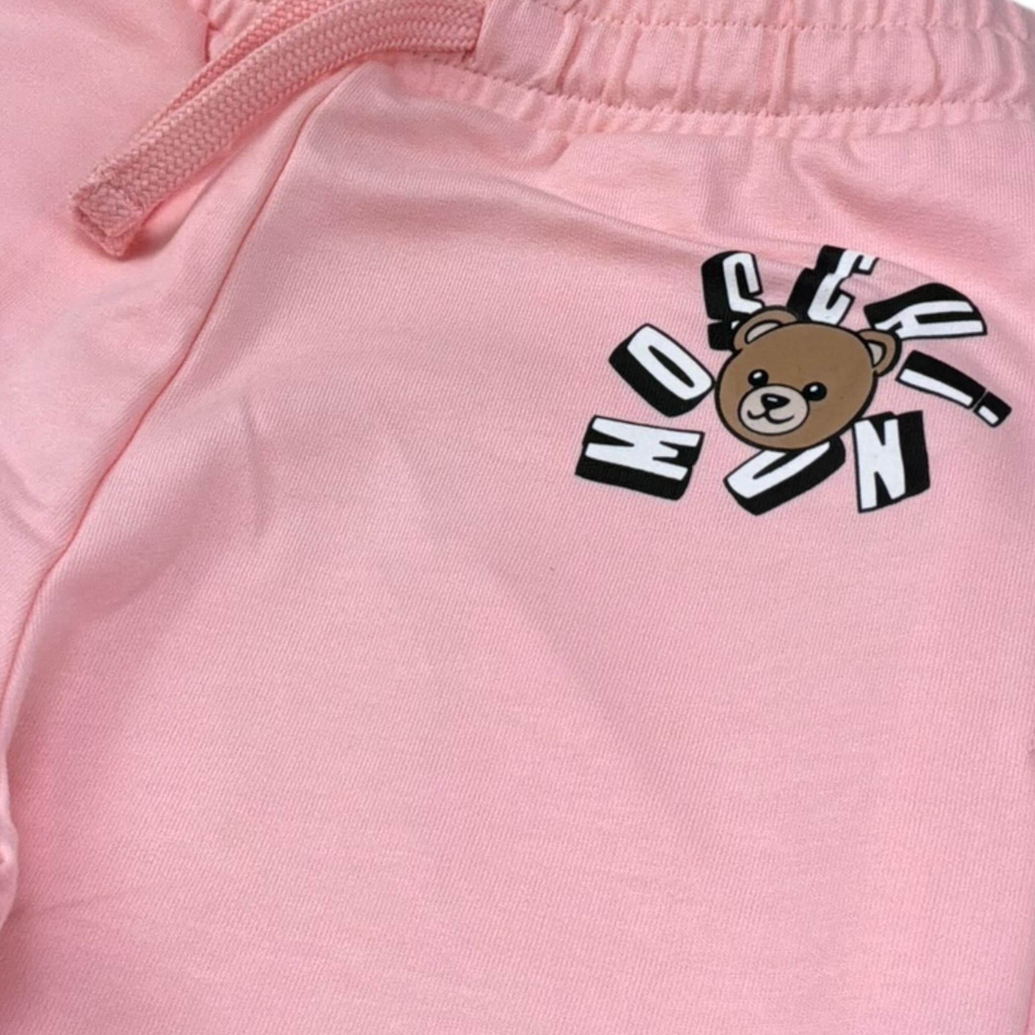 Moschino Pantalone Tinta Unita con Stampa per Bambina HDP06Z ROSA MOSCHINO 