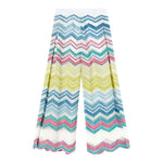 Missoni Pantalone Stampa Fantaisa Modello Palazzo per Bambina MU6B90 BIANCO MISSONI 