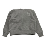 SAINT BARTH felpla tinta unita con cappuccio e applicazioni Grigio per Bambina MIND004 GRIGIO SAINT BARTH 