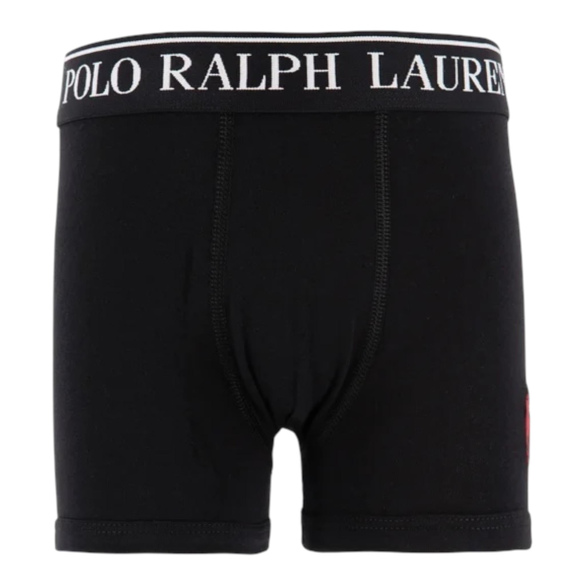 Ralph Lauren Set 2 Boxer Tinta Unita per Bambino 9P5016 NERO RALPH LAUREN 