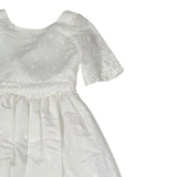 Raffaella Abito Cerimonia Tinta Unita Mezza Manica per Bambina URSULA BIANCO RAFFAELLA 
