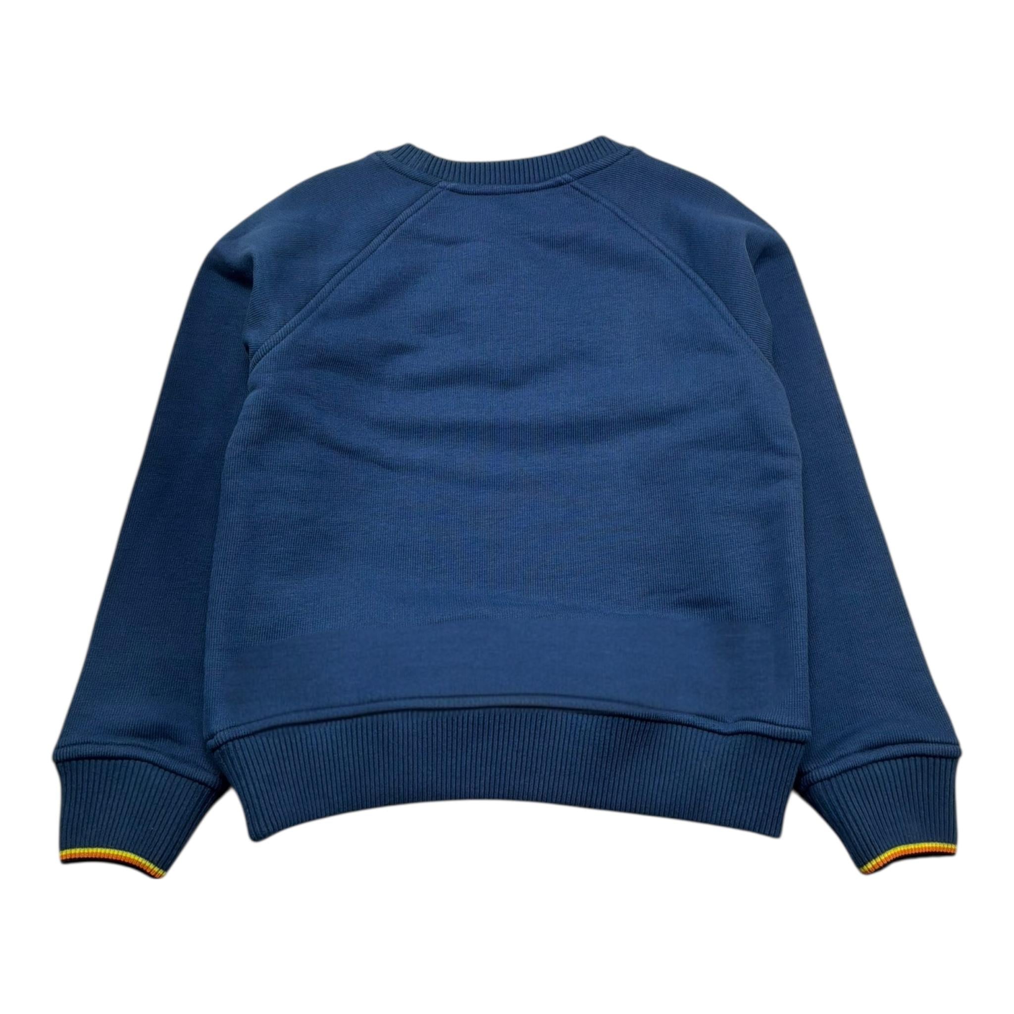 K-Way Maglia Tinta Unita Girocollo con Logo per Bambino K2148LWX BLU K-WAY 