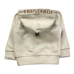 TRUSSARDI felpa con zip e cappuccio tinta unita Panna per Neonato TIA25068FE PANNA TRUSSARDI 