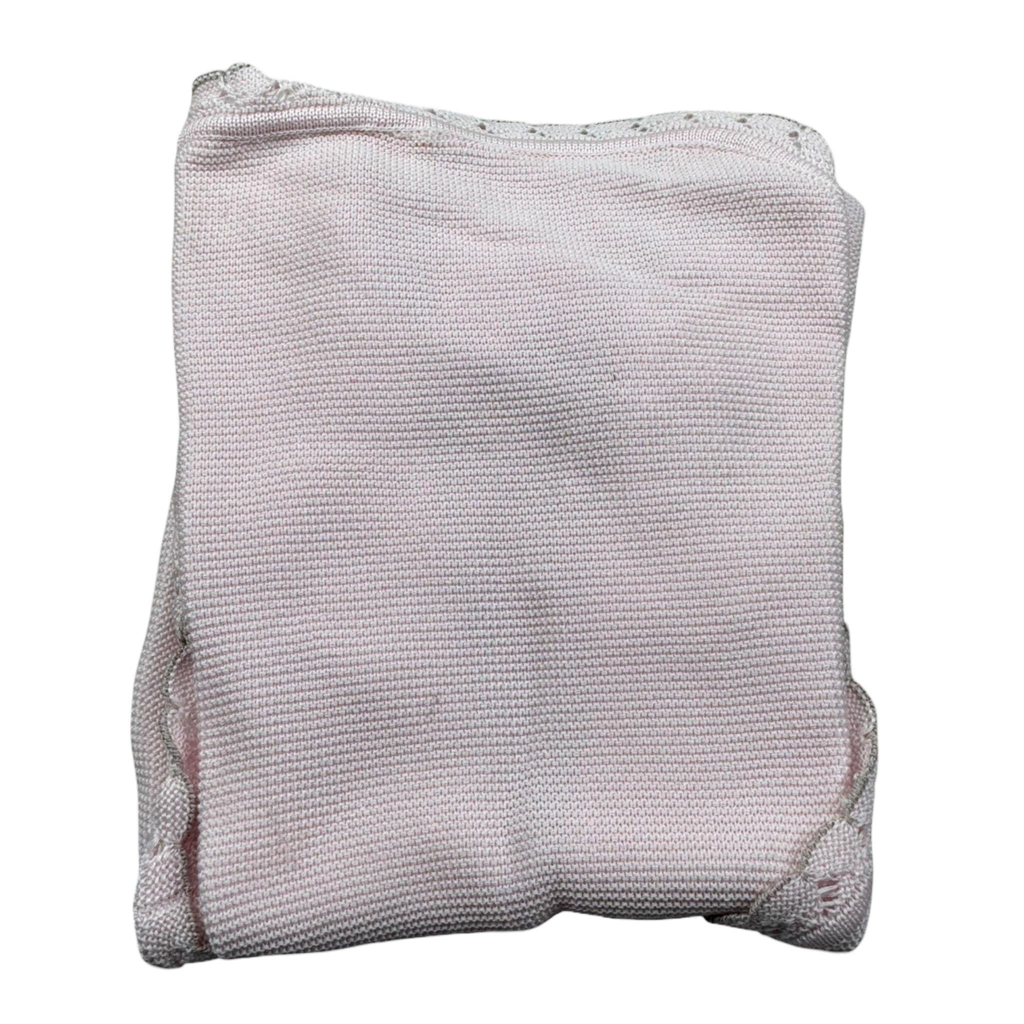 Marlu' Coperta Tinta Unita con Fiocco per Neonata ELCUORE ROSA MARLU' 