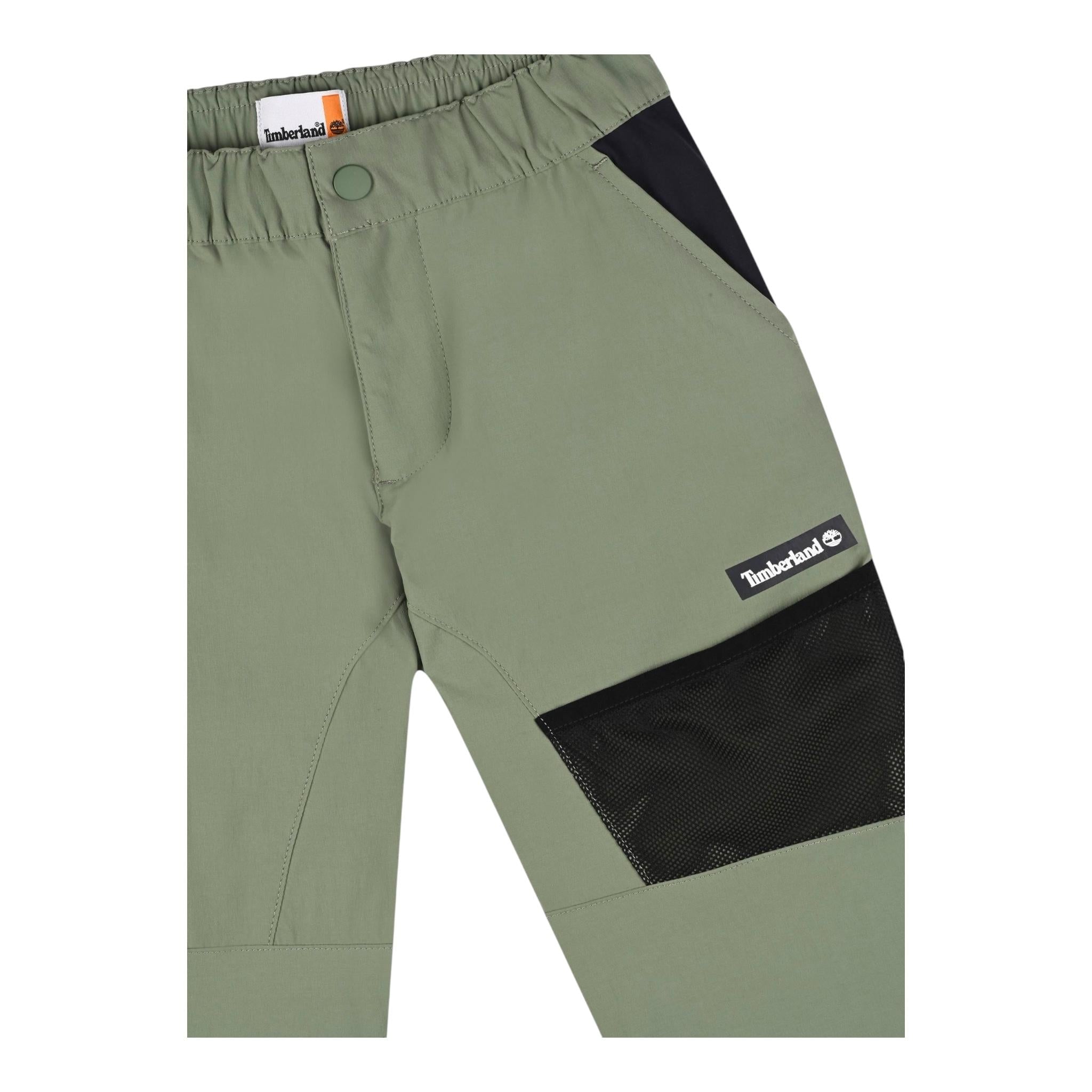 Timberland Pantalone Tinta Unita con Elastico In Vita per Bambino T24C32 VERDE TIMBERLAND 
