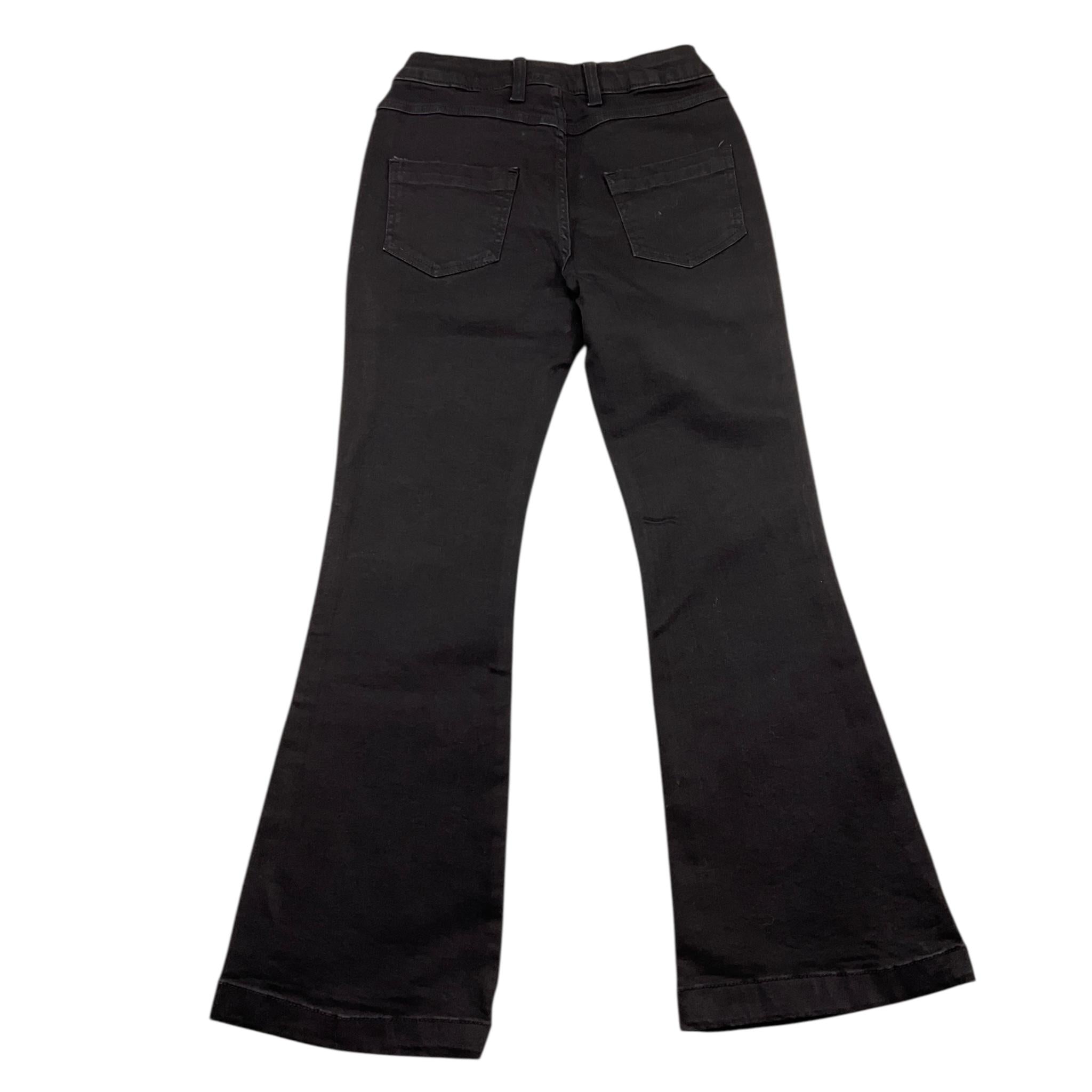 MARC ELLIS jeans tinta unita modello zampa con stampa stelle Nero per Bambina JMJPT00210X NERO MARC ELLIS 